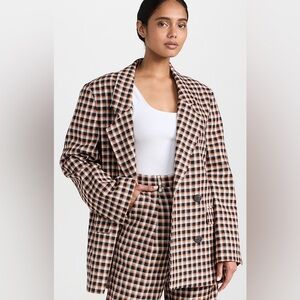 Mara Hoffman Saubirah Plaid Blazer size small